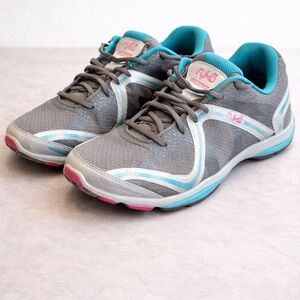 Ryka Influence Cross Training Sneakers Gray Teal Pink Women’s Athletic Gym Shoes